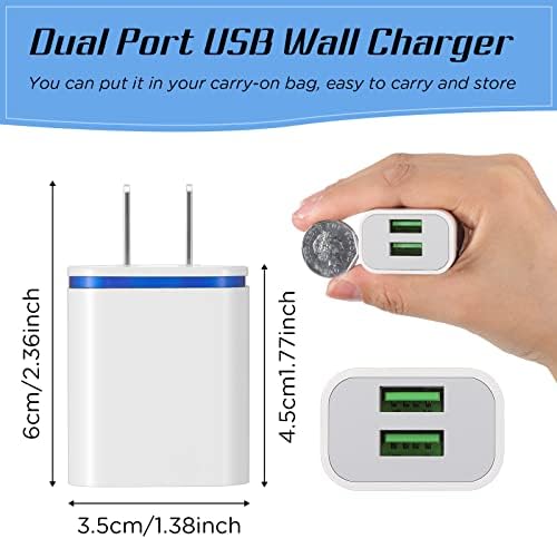 Xuhal 12 Pack Colorful USB Charger Blocks – Fast 2.1 A Multi-Device Wall Adapter for Smartphones & Tablets – Ultimate Travel Charging Solution for Families and Shared Spaces – Durable & Compact Design for Effortless Power Delivery