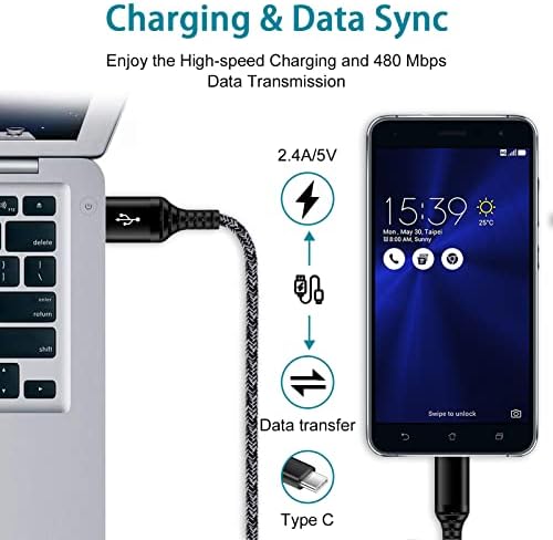 Ultra-Fast USB Type C Wall Charger with 6 FT Cable for Samsung Galaxy Devices – Adaptive Fast Charging & Quick Charge 3.0 Technology for S25 Ultra, A16 5 G, S24, S23, S22, A54, A13, A52, A25, S21 FE, S20, A14, A03, A12, A32, A72 – Reliable Power Adapter for Home & Travel