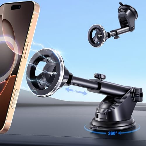 Ultra Strong Magnetic Car Phone Holder for Mag Safe: Versatile Air Vent Mount for i Phone 16, 15, 14 Pro Max & Samsung – Secure Hands-Free Navigation with Adjustable Viewing Angles & Stylish Design – Perfect Accessory for Safe Driving