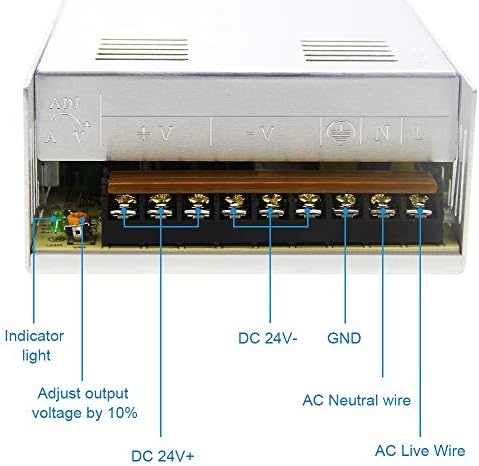 120 W 24 V AC to DC Power Supply Adapter – High-Performance Switching Transformer for LED Lighting, 3 D Printers, and CCTV Systems with Enhanced Efficiency and Safety Features
