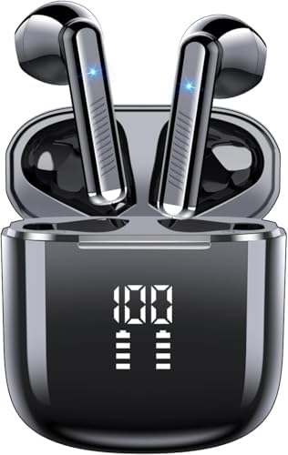 Elevate Your Audio Experience with OYIB Bluetooth 5.3 Wireless Earbuds – Advanced Noise Cancelling Earphones Featuring 4-Mic Clarity, Touch Control, and IPX7 Waterproof Design for Enhanced Workout Performance – LED Battery Display for Real-Time Monitoring and Effortless Connectivity