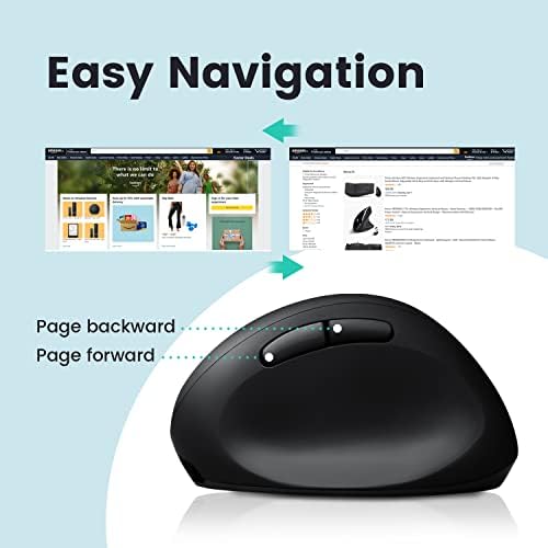 Discover Unmatched Comfort with the Perixx PERIMICE-819 B Bluetooth Vertical Mouse – Ergonomic Wireless Design for Right-Handed Users – Multi-Device Connectivity for Seamless Switching – Silent-Click Technology for a Quieter Workspace – Compact and Portable for On-the-Go Productivity – Ideal for Enhanced Wrist Health and Long Hours of Use – Perfect Companion for Home or Office – Compatible with Various Operating Systems.
