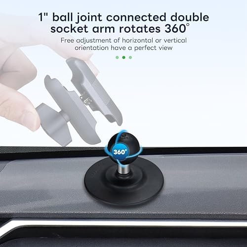 FANAUE Versatile 1″ Flex Adhesive Ball Base for RAM Mounts – Secure and Adaptable Phone Mounting Solution for Motorcycles, Bicycles, and Car Dashboards – Durable Suction Cup Design for Unmatched Stability and Effortless Adjustments