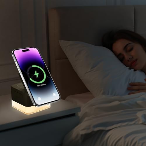 Revolutionary 3-in-1 Wireless Charger with Nightlight – Foldable Apple Charging Dock for i Phone 12-16, Apple Watch & Air Pods – 15 W Magnetic Fast Charging Station, Perfect for Home or Travel – No Adapter Required