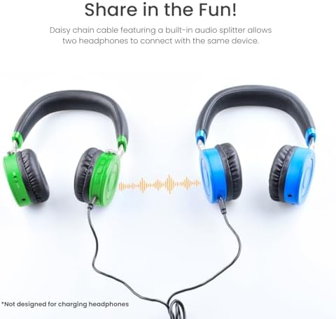 Safe & Stylish Bluetooth Headphones for Kids – Puro Sound Labs Junior Jam Plus with Volume Limiting Technology, 22-Hour Battery Life, and Comfortable On-Ear Fit, Perfect for Tablets and Smartphones in Trendy Blue Finish
