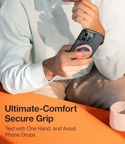 TORRAS 2025 Gen 5.0 Magnetic Phone Grip Holder & Kickstand – Premium Rose Gold Accessory for i Phone 11-16, Samsung, and Google Devices – Enhanced Magnetic Grip & Versatile Hands-Free Viewing – Ideal for Collapsible Phone Support and On-the-Go Convenience