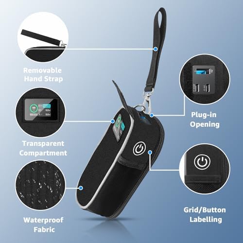 Premium Oxford Fabric Carrying Case for Anker Prime Power Bank (27,650 m Ah) – Ultimate Protection & Organization for Portable Charging Solutions, Travel-Ready Design with Extra Mesh Pocket for Cables and Accessories, Lightweight & Stylish Travel Case for Anker 250 W