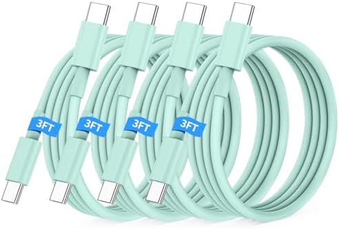 6-Foot USB C Cable for i Phone 15 – 3-Pack Durable Woven Fast Charging Solution for i Phone 16, Mac Book Pro, and Samsung Galaxy S23 Ultra – Optimal Length for Home, Office, and Travel Use – 60 W Power Delivery & High-Speed Data Transfer