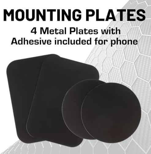 Diablo M6 Magnetic Phone Mount for i Phone & Android – Ultra-Stable 20 mm Ball Holder with Strong Metal Plate for Effortless One-Handed Use – Optimal Compatibility & Quick Installation for All Vehicles