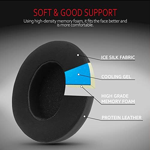 Upgrade Your Beats: Krone Kalpasmos Studio 3 & 2 Replacement Ear Pads – Soft Memory Foam Cushions for Ultimate Comfort and Noise Isolation in Vibrant Red – Perfect Fit for Wired & Wireless Models (B0501, B0500) – Enhance Sound Quality & Style Effortlessly
