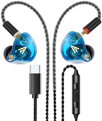 Unleash Exceptional Sound Quality with Vibes 202 MC USB-C Wired Earbuds: Premium Hi-Fi Audio, Advanced Noise Isolation, Ergonomic Comfort for i Phone 15/16 – Built-In Microphone for Effortless Communication & Durable Silver-Plated Cable – Includes Portable Case for On-the-Go Convenience