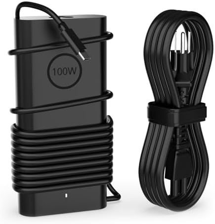 Ultra-Fast 100 W USB-C Charger for Dell Precision & Latitude Laptops – Reliable Power Supply with Enhanced Compatibility and Safety Features for Busy Professionals on the Move