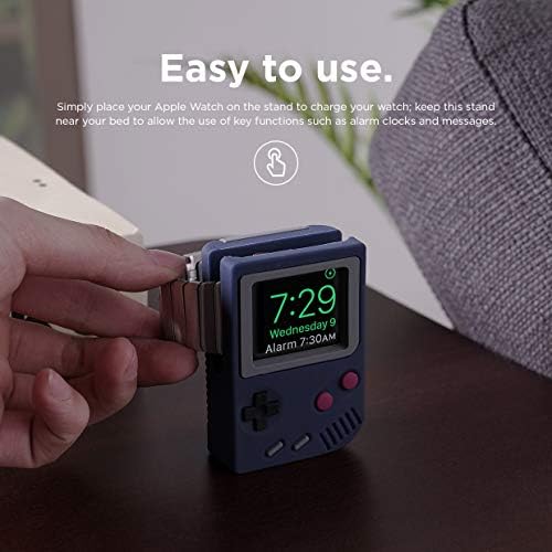 elago W5 Apple Watch Charging Stand – Premium Vintage Dock for i Watch Series 1-10 (38 mm to 46 mm) – Enhanced Stability and Seamless Notification Access for Smartwatch Users – Sleek Minimalist Design for Home and Office