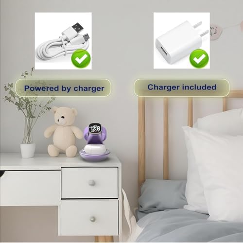 Revolutionize Your Charging Routine with the i Morde Multi-Device Dock: Stylish Purple Fast Charging Station for Fitbit Sense, Versa Series & Earbuds – Ultimate Compatibility with Google Pixel Buds, Galaxy Buds, and Air Pods, Featuring Overcharge Protection for Safe, Efficient Power-ups – Ideal for Home & Travel Use