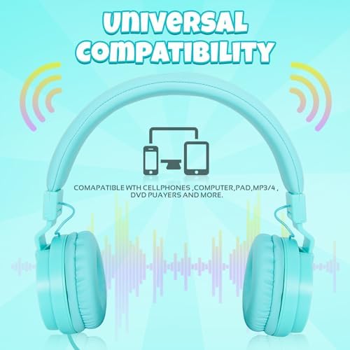 Premium ONTA Kids Headphones – Comfortable Noise-Canceling On-Ear Headset for Young Learners | Durable Wired Earphones Designed for School, Travel, and Home | Perfect Fit for i Pads, Smartphones, and Laptops | Unmatched Sound Quality for Ages 3+