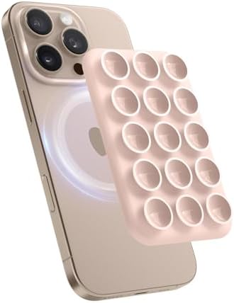 Elago Magnetic Suction Cup Phone Mount in Lovely Pink – Ultimate Hands-Free Solution for Tik Tok & Instagram Creators with Mag Safe Compatibility, Strong Silicone Grip, 360° Rotation for Effortless Content Creation and Live Streaming