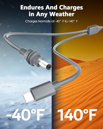 Starlink Mini USB C to DC Power Cable – 6.6 FT (2 M) 18 AWG Fast Charging Cord for Enhanced Outdoor Connectivity – Compatible with Anker 737 Power Bank – 20 V 5 A, 100 W+ PD Power Source – Streamlined Power Solution for Laptops, Tablets, and More
