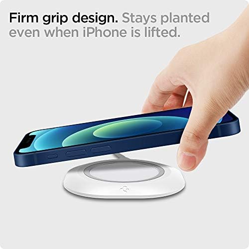 Spigen Mag Fit 2024 Mag Safe Charger Pad Cover Case for i Phone 16/15/14/13/12 & Air Pods Pro 2/4/3 – 25 W Fast Charging, Sleek Black Design, Optimal Performance & Compatibility – Ideal for Modern Tech Users