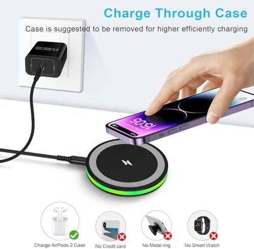 Ultra-Fast Wireless Charging Pad for Android & i Phone – 15 W High-Speed Charger Station for Samsung Galaxy S25 Ultra, S24, S23, S22, S21, S20, S10, and i Phone 16 Pro Max, 15, 14, 13, 12 – Intelligent Protection, Slim Design, and Universal USB-A Compatibility – Effortless Charging Experience with Smart Chip Technology – Perfect Travel Companion for Mobile Users Seeking Efficiency and Safety – Charge Multiple Devices with Confidence and Convenience – Quick Charge Compatible for Optimal Performance – Ideal for Galaxy Buds and Air Pods Pro – Elevate Your Charging Game with this Sleek and Portable Fast Charger