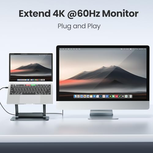 Transform Your Workspace with the Tounee Ergonomic Laptop Stand & USB-C Hub – Fast 100 W Charging, 4 K@60 Hz HDMI Output, 3 USB Ports for Effortless Device Connectivity – Ideal for 10-17″ Laptops & Mac Book in Stylish Gray Finish