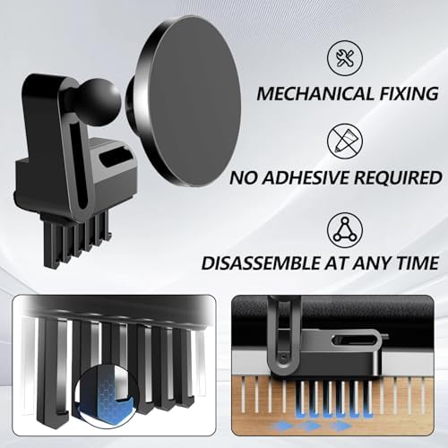 15 W Wireless Fast Charging Magnetic Phone Mount for Tesla Model Y & Model 3 – Ultimate Holder for i Phone 12-16 & Android Devices, Includes 5 ft USB-C Cable, Perfect for Safe Navigation and Hands-Free Use – Modern Tesla Accessory
