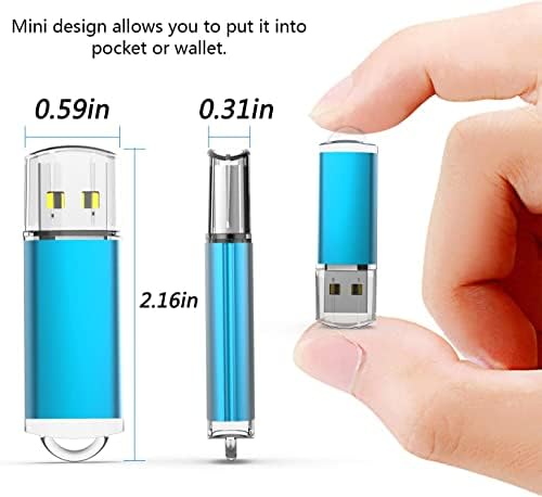 K&ZZ 5 Pack Multicolored 64 GB USB Flash Drives – High-Speed USB 2.0 Thumb Drives for Seamless Data Storage and Transfer – Ideal Portable Jump Drives for PC and Laptop Users – Vibrant and Durable Memory Stick Set for Effortless File Management