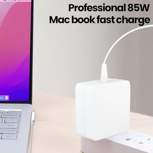 High-Performance 85 W Charger for Mac Book Pro – Superior Compatibility & Enhanced Speed for A1286 (2010-2011) Models – Foldable Plug for Easy Portability, 6 ft Power Cord, CE/Ro HS Certified with 12-Month Guarantee