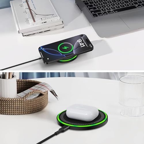 Ultimate 15 W Fast Wireless Charging Pad for Google Pixel 9 Pro, Samsung Galaxy S25 Series, and i Phone 16 – Case-Friendly, Non-Slip Design with Smart Safety Features for Efficient Power Delivery and Device Protection