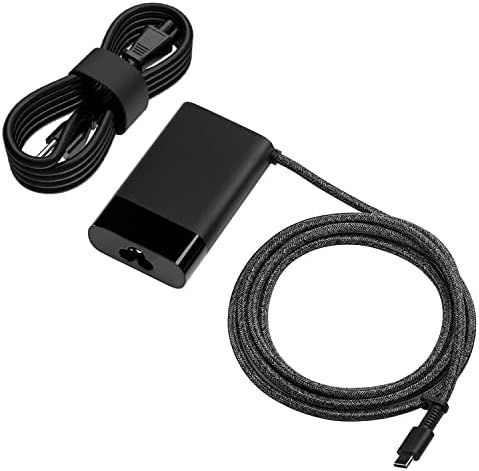 Ultra-Fast 65 W Slim USB-C Travel Charger for HP Spectre, Elite Book & Chromebook – Rapid Charging Power Adapter with Enhanced Compatibility & Versatile Output for On-the-Go Professionals