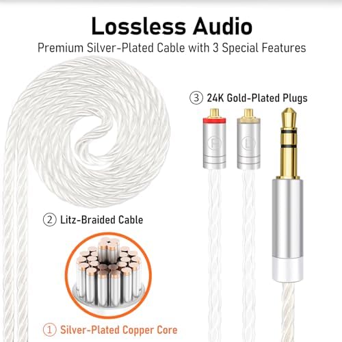 Unleash Exceptional Sound Quality with Vibes 202 MC USB-C Wired Earbuds: Premium Hi-Fi Audio, Advanced Noise Isolation, Ergonomic Comfort for i Phone 15/16 – Built-In Microphone for Effortless Communication & Durable Silver-Plated Cable – Includes Portable Case for On-the-Go Convenience