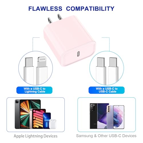 Ultimate 3-Pack USB-C Fast Charger for i Phone 16/15 – 20 W Power Delivery Quick Charge Adapter for i Pad Pro, Air Pods & More – Compact, Reliable & Safe Charging Solution for Home, Office, and Travel
