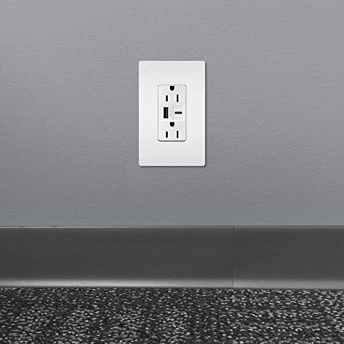 Legrand Pass & Seymour TR15 USBAC6 15 Amp Tamper-Resistant Duplex Outlet with Ultra-Fast 6.0 A USB A/C Charging Ports – Ideal Commercial and Residential Solution for Rapid Device Power-Up in Elegant Brown Finish