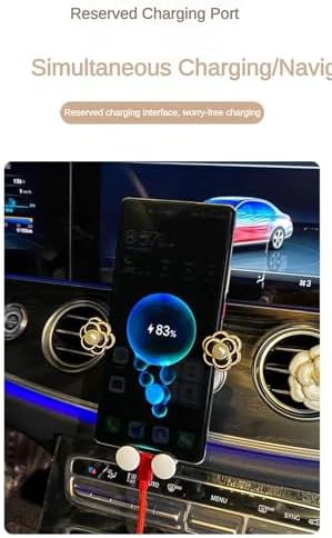 Elegant White Flower Air Vent Phone Holder by BNTR – Stylish Car Cellphone Mount for Smartphones, Perfect Stocking Stuffer Gift – Durable and Functional Vehicle Accessory for Safe Driving and Hands-Free Calls