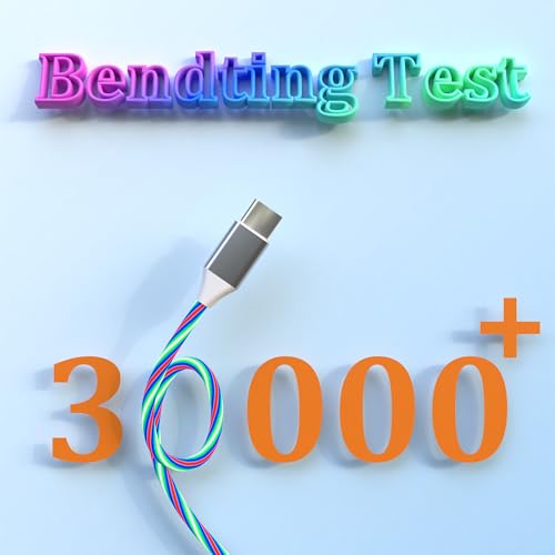 Illuminate Your Charging: 2-Pack LED USB A to C Charger Cable – Vibrant Light-Up Type C Cord for i Phone 15, Samsung Galaxy S21/S20/S10/S9/S8, Note 20, LG V30/V20/G6 – 78-Inch Durable Fast Charging Solution in Purple & Green