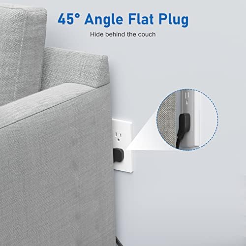 40 W Fast Charging Desk Clamp Power Strip with 4 PD20 W USB Ports and 5 Outlets – 1200 J Surge Protector for Enhanced Device Safety – Perfect for Home Offices, Workshops, and Gaming Stations – Durable Design for Easy Attachment to 1.65” Thick Tabletops