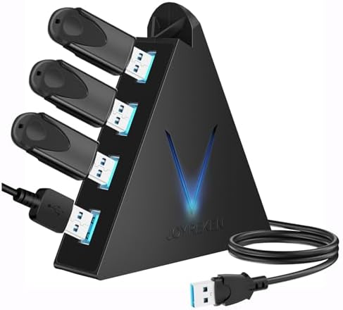 Maximize Your Device Connectivity with the Stylish Dark Purple USB C Hub Tower – 4-Port Splitter Adapter Featuring 2 FT Cable for Mac Book, i Mac, and Surface – High-Speed USB 3.0 Hub for Effortless Multi-Device Management and Enhanced Productivity