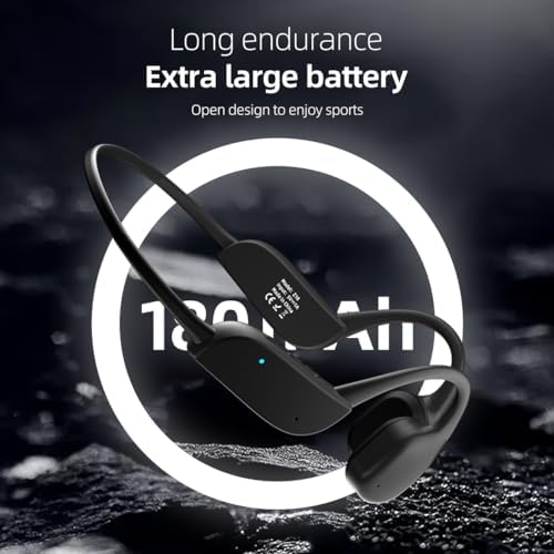 Transform Your Fitness Routine with Sweet Gisele Open-Ear Bone Conduction Bluetooth Headphones – Wireless Sport Earbuds Featuring Secure Over-Ear Fit, Built-in Microphone for Effortless Communication, and Superior Sound Quality for Enhanced Surrounding Awareness – Ideal for Running, Workouts, and Active Lifestyles