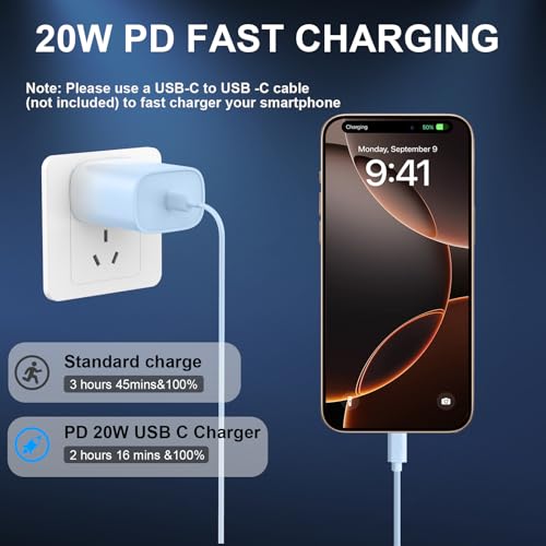 Experience Rapid Power Revitalization with the 20 W USB-C Fast Charger for i Phone 15 Pro Max – Complete with 6.6 FT Robust Cable for Ultimate Flexibility and Compatibility with i Pad Pro – Your Ideal On-the-Go Charging Solution with Enhanced Safety Features and Efficient Energy Delivery.
