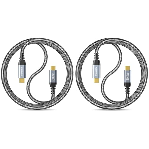 (3-Pack 5FT) 40Gbps USB C for Thunderbolt 4 Cable, [8K@60Hz/Dual 4K@60Hz] USB C Monitor Cable, 40Gbps Data Transfer, USBC Video Cord, 240W Charging for iPhone 16,Samsung,MacBook,iPad,Lenovo,SSD,KYY – Enhanced Compatibility and Speed