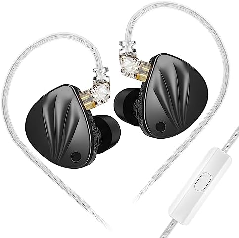 KZ Krila Tunable Hybrid In-Ear Monitors – Premium Heavy Bass Earbuds with Detachable Cable and Foam Eartips for Musicians and Audiophiles – Exceptional Sound Clarity & Customizable Audio Experience