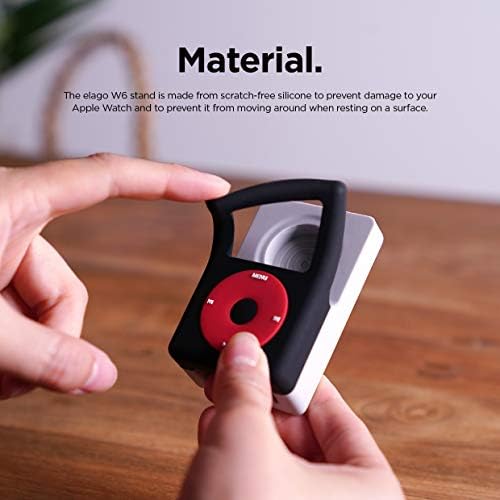 elago W6 Apple Watch Stand – Premium Charging Dock for All i Watch Series (1-10 & SE) – Stylish & Durable Smartwatch Holder for Home and Travel – Effortless Access to Notifications and Alarms – Sleek Design Fits Any Decor