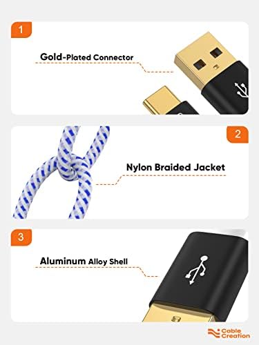 Compact USB C Cable Duo – 0.5 FT Braided Fast Charging Cables for Seamless Data Transfer | 3 A Power & 480 Mbps Speed | Ultimate Compatibility for Mac Book Air, Galaxy S22 Ultra, Stylus Pen, and More | Durable Design | Ideal for On-the-Go Connectivity