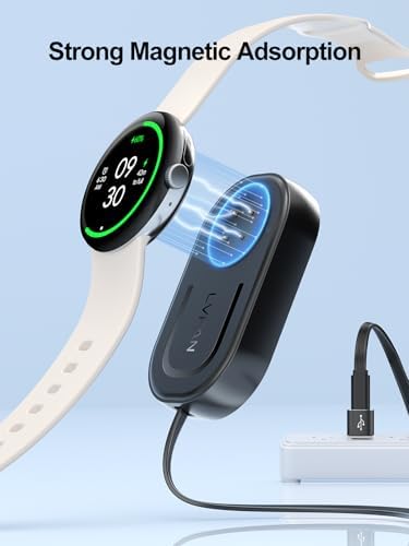 LVFAN Smartwatch Power Dock: High-Speed Retractable Charger for Pixel Watch 2/3 & Fitbit Versa/Sense – Compact USB C & A Charging Station with Tangle-Free Design for Superior Performance and Effortless Organization