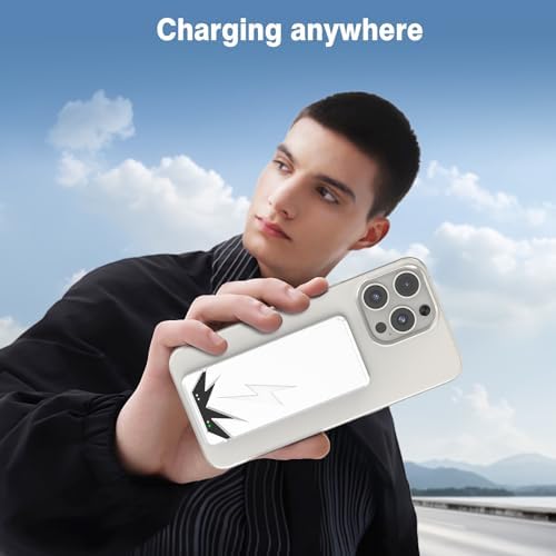Compact Magnetic Power Bank – 5000 m Ah Wireless Charger with 20 W PD Fast Charging for i Phone 16/15/14/13/12 Pro/Mini/Max – Sleek Gold Design for Enhanced Portability and Compatibility
