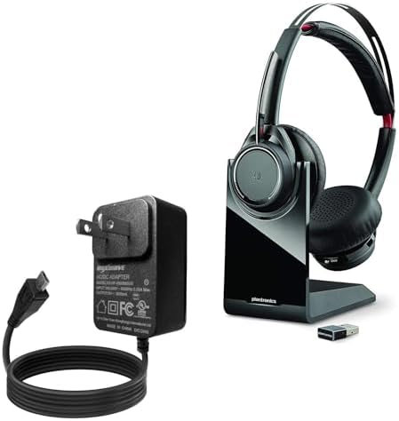 High-Efficiency Box Wave Wall Charger for Plantronics Voyager Focus UC – 15 W Rapid Charge Adapter with 6 ft Integrated Cable for Ultimate Flexibility and Device Compatibility – Portable and Compact Charging Solution for Professionals