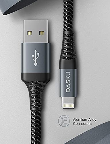 3-Pack 3 FT Lightning Cable – Premium Nylon Braided Fast Charging Cord for i Phone 13/12/11/Pro Max/X/Xs Max/Xr/8 Plus/7 Plus/6 S Plus/6 Plus/i Pad – Ultimate Durability & Tangle-Free Convenience