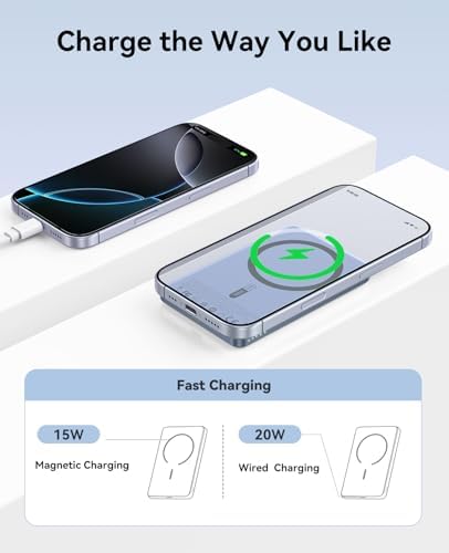 Ultra-Slim ORICO Kada Mag Safe 5000 m Ah Wireless Power Bank – Fast 20 W PD Charging with Type-C Cable – Essential Portable Charger for i Phone 12/13/14/15/16 Pro/Pro Max/Plus/Mini – Lightweight, Durable, and Magnetic Design for Effortless On-the-Go Power Solutions