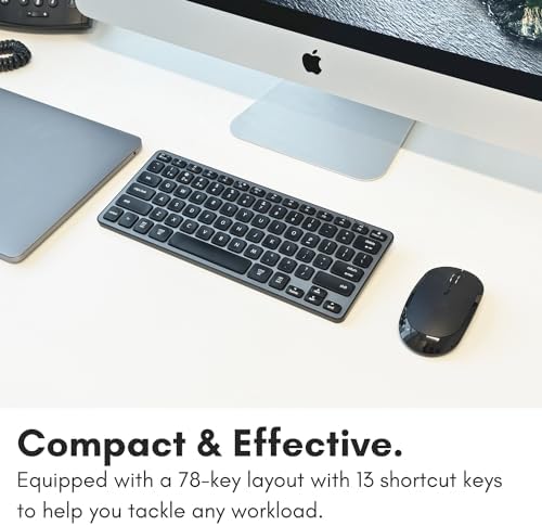 Upgrade Your Mac Experience with the Macally Bluetooth Keyboard – Premium Wireless Typing Solution for Mac Book Pro, i Mac, i Pad & PC – Ergonomic Design & Long-lasting Rechargeable Battery for Seamless Productivity