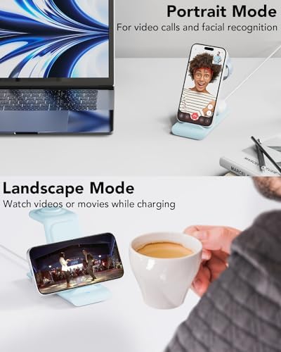 HATALKIN Advanced 3-in-1 Wireless Charging Hub: Ultimate Power Station for Apple Watch, i Phone 16/15/14/13/12 Pro Max/X/XS, and Air Pods Pro – Rapid Intelligent Charging in a Modern, Space-Saving Design for Effortless Home and Office Efficiency