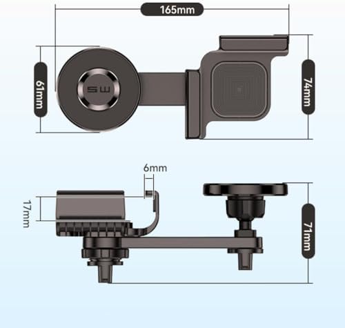 Phone Mount for Tesla Model 3 Accessories,Strongest Magnet Power Magnetic Car Phone Holder Mount for Tesla Model Y Accessories,for All iPhone & Android Phones with Magnetic Ring (Black, M) – Enhanced Compatibility and Speed
